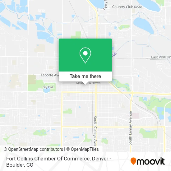 Fort Collins Chamber Of Commerce map