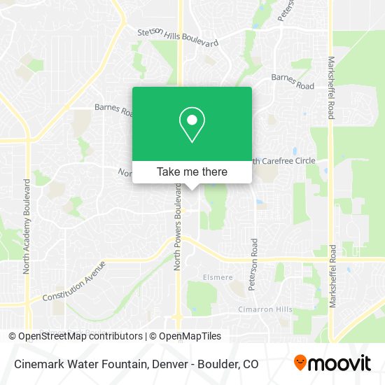 Mapa de Cinemark Water Fountain