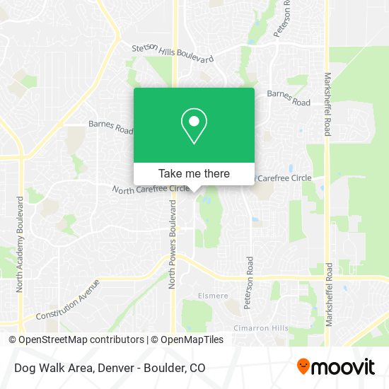 Dog Walk Area map