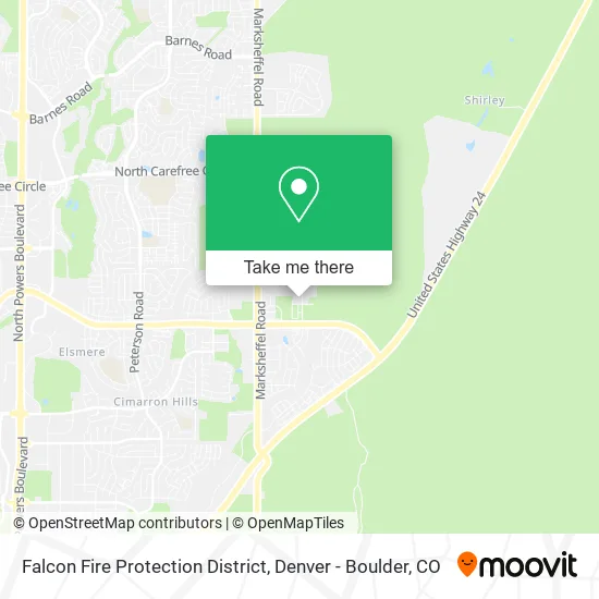 Falcon Fire Protection District map