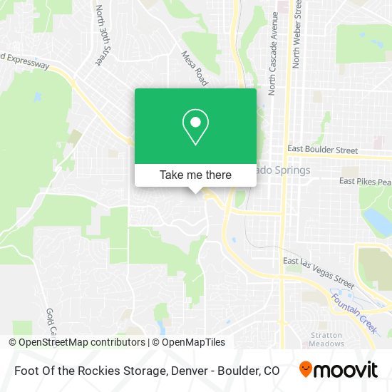 Mapa de Foot Of the Rockies Storage