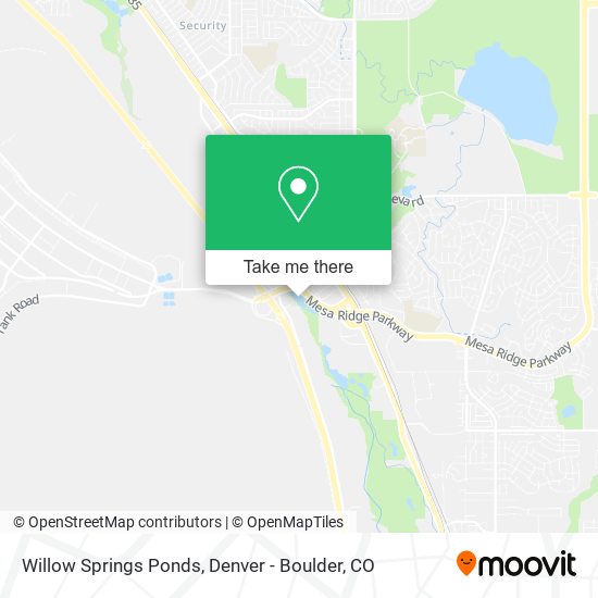 Mapa de Willow Springs Ponds