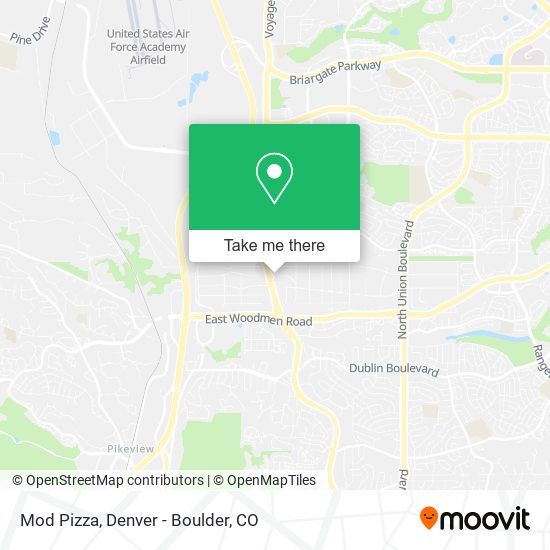 Mapa de Mod Pizza