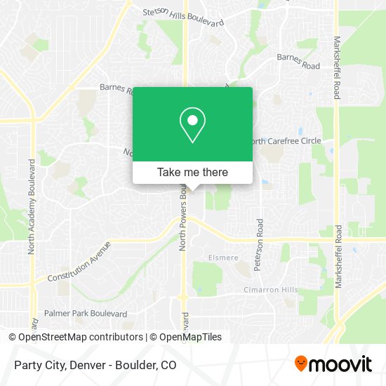 Mapa de Party City