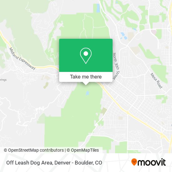 Off Leash Dog Area map