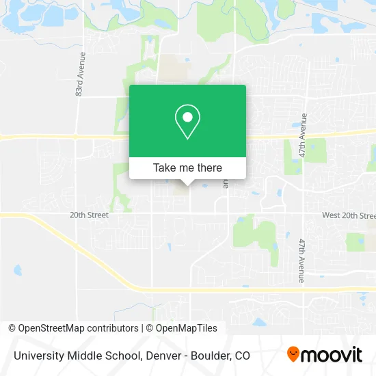 University Middle School map