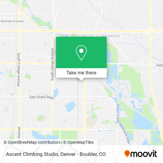 Ascent Climbing Studio map
