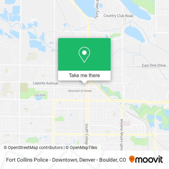 Fort Collins Police - Downtown map