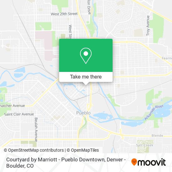 Courtyard by Marriott - Pueblo Downtown map