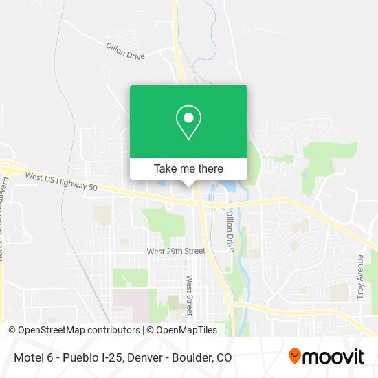 Mapa de Motel 6 - Pueblo I-25
