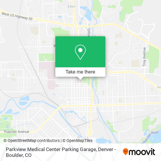 Mapa de Parkview Medical Center Parking Garage