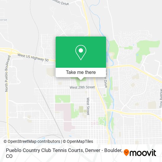 Pueblo Country Club Tennis Courts map