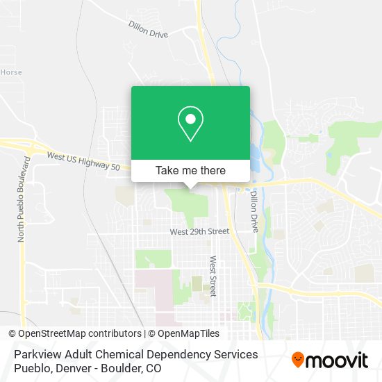 Parkview Adult Chemical Dependency Services Pueblo map