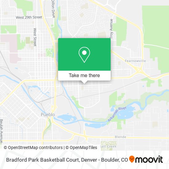 Mapa de Bradford Park Basketball Court