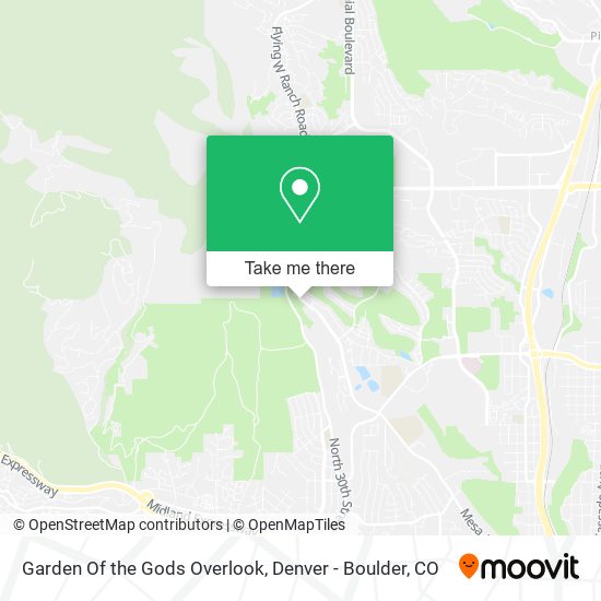 Garden Of the Gods Overlook map