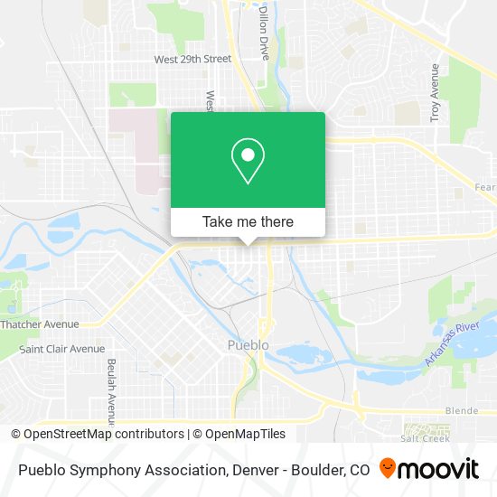 Pueblo Symphony Association map
