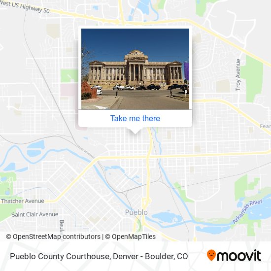 Mapa de Pueblo County Courthouse