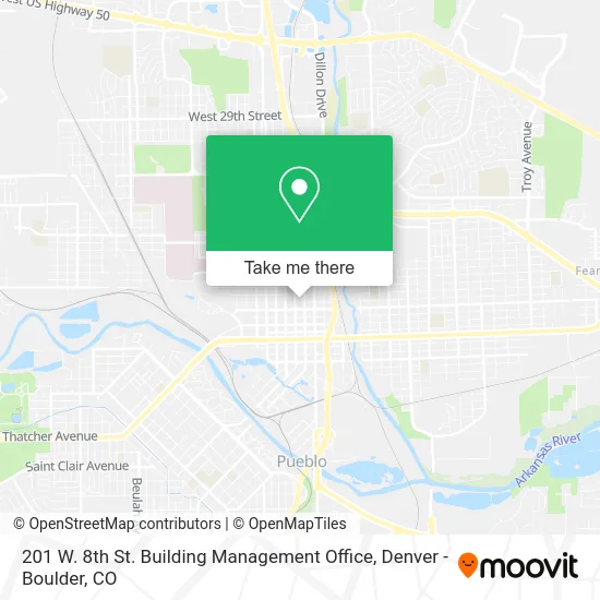 201 W. 8th St. Building Management Office map