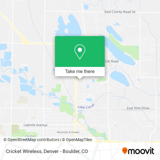 Mapa de Cricket Wireless