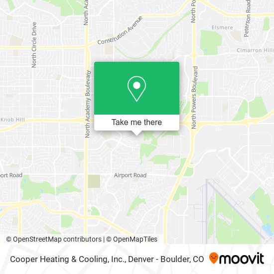 Mapa de Cooper Heating & Cooling, Inc.