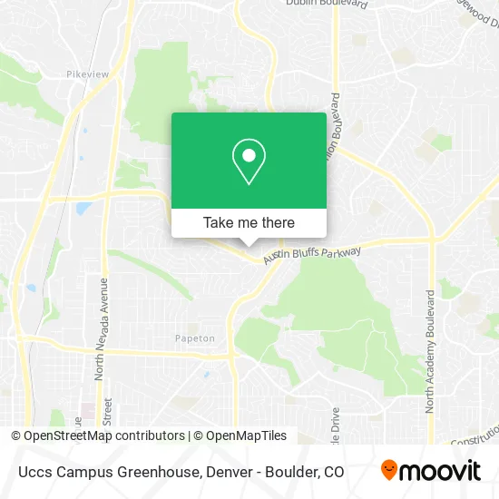 Uccs Campus Greenhouse map