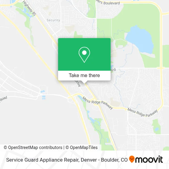 Service Guard Appliance Repair map