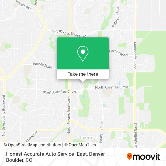 Honest Accurate Auto Service- East map