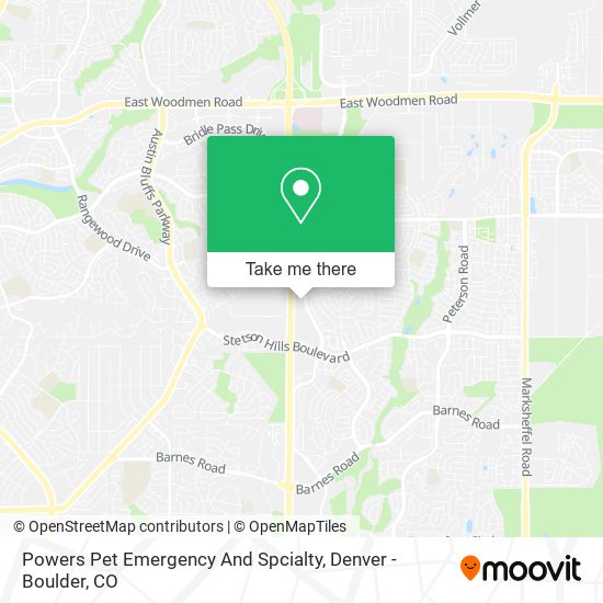Mapa de Powers Pet Emergency And Spcialty