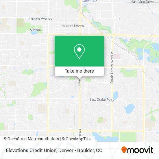 Mapa de Elevations Credit Union