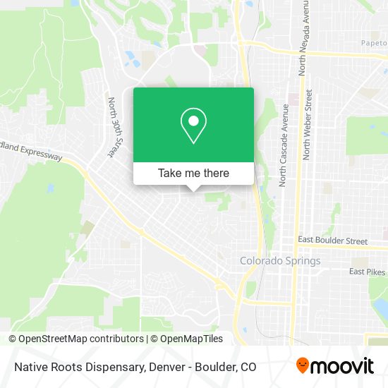 Native Roots Dispensary map