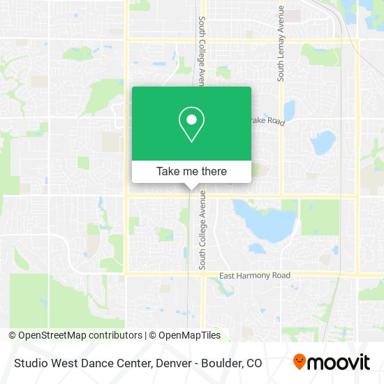 Mapa de Studio West Dance Center