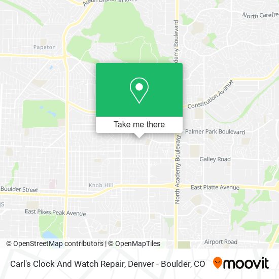 Carl's Clock And Watch Repair map
