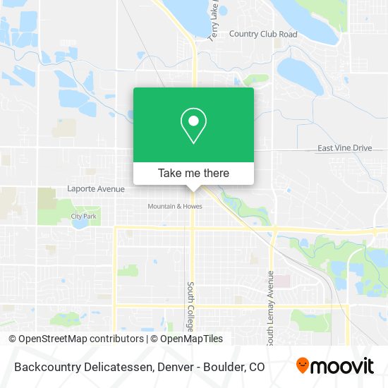 Backcountry Delicatessen map