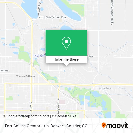 Fort Collins Creator Hub map