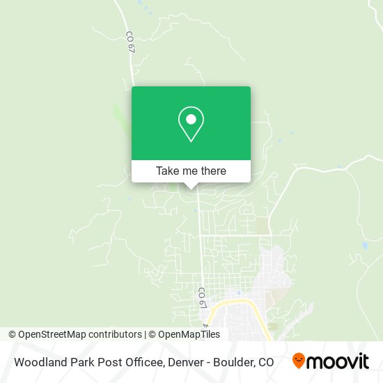 Mapa de Woodland Park Post Officee