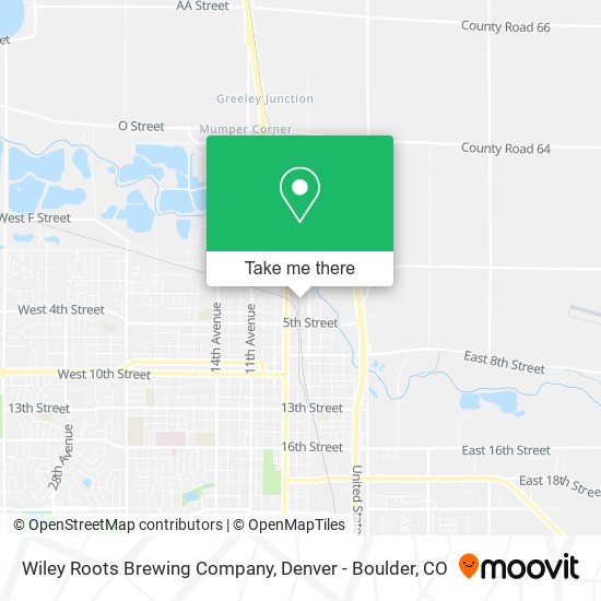 Mapa de Wiley Roots Brewing Company