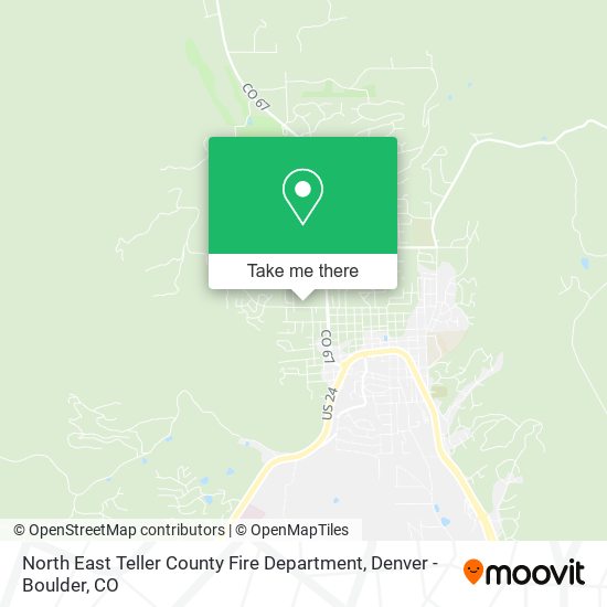 North East Teller County Fire Department map