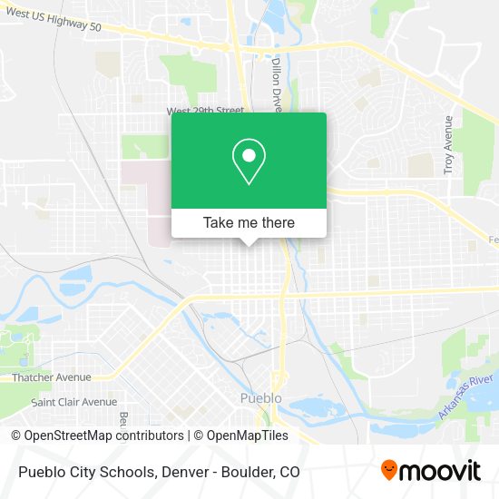 Pueblo City Schools map