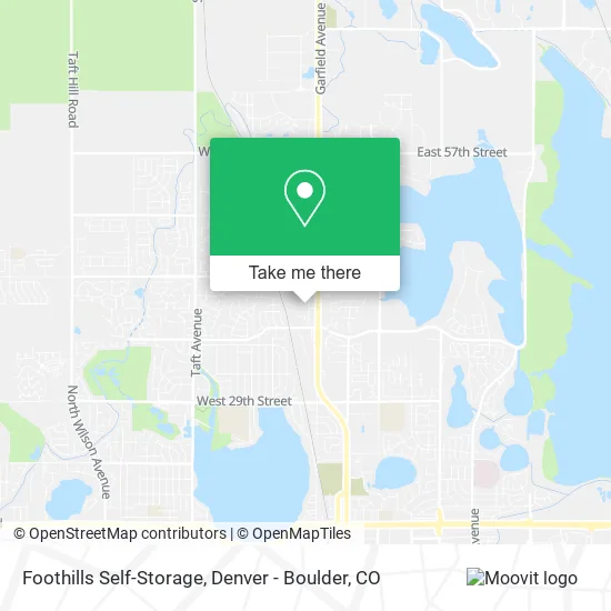 Foothills Self-Storage map