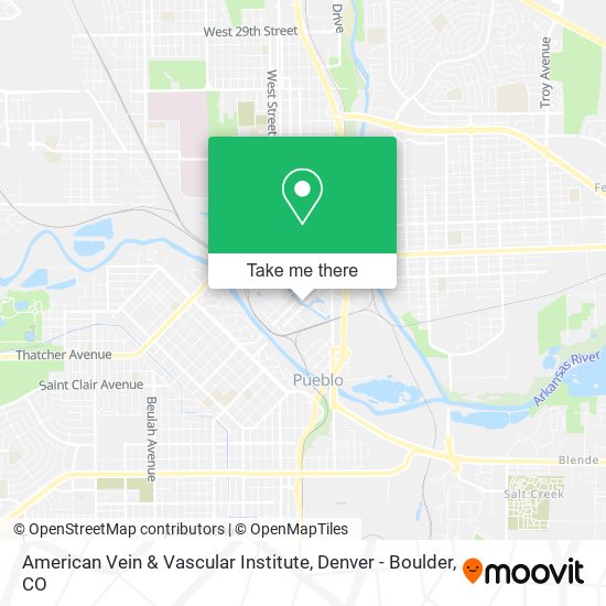 Mapa de American Vein & Vascular Institute