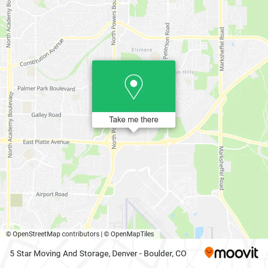5 Star Moving And Storage map