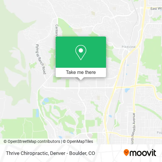 Thrive Chiropractic map
