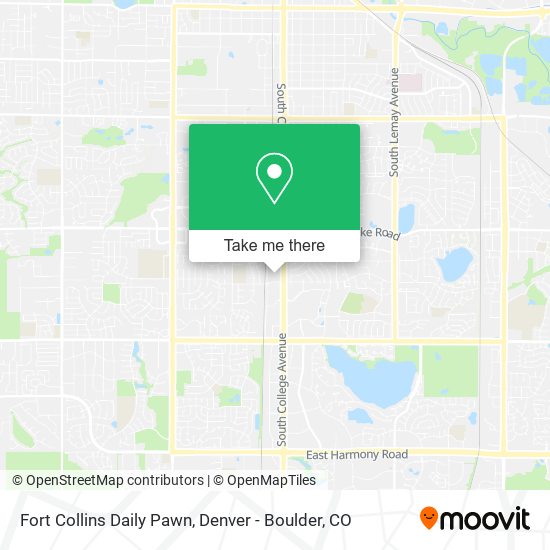 Fort Collins Daily Pawn map