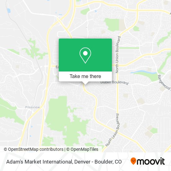 Mapa de Adam's Market International