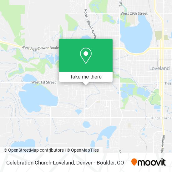 Celebration Church-Loveland map