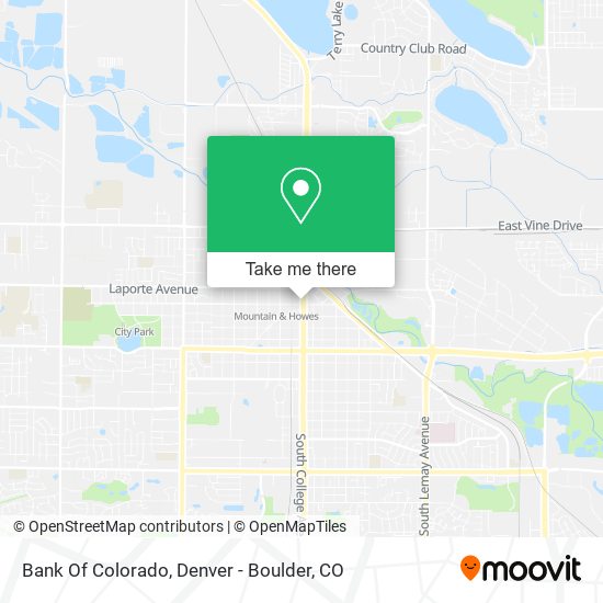 Bank Of Colorado map