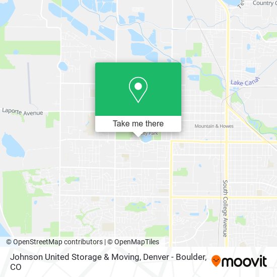 Johnson United Storage & Moving map