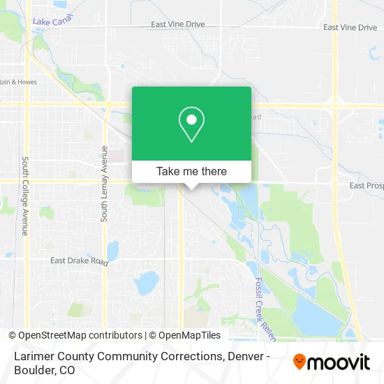 Larimer County Community Corrections map