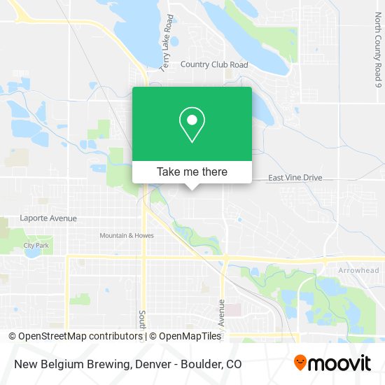 Mapa de New Belgium Brewing