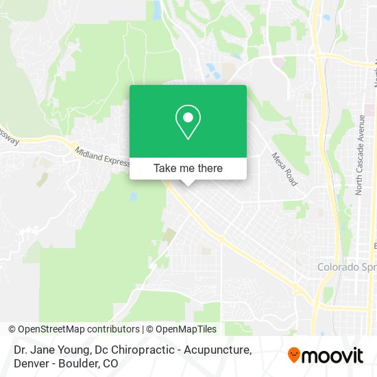 Mapa de Dr. Jane Young, Dc  Chiropractic - Acupuncture